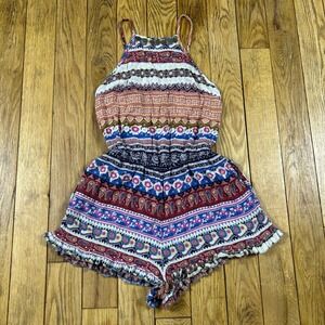 American‎ Eagle Outfitters Boho Paisley Halter Romper XS